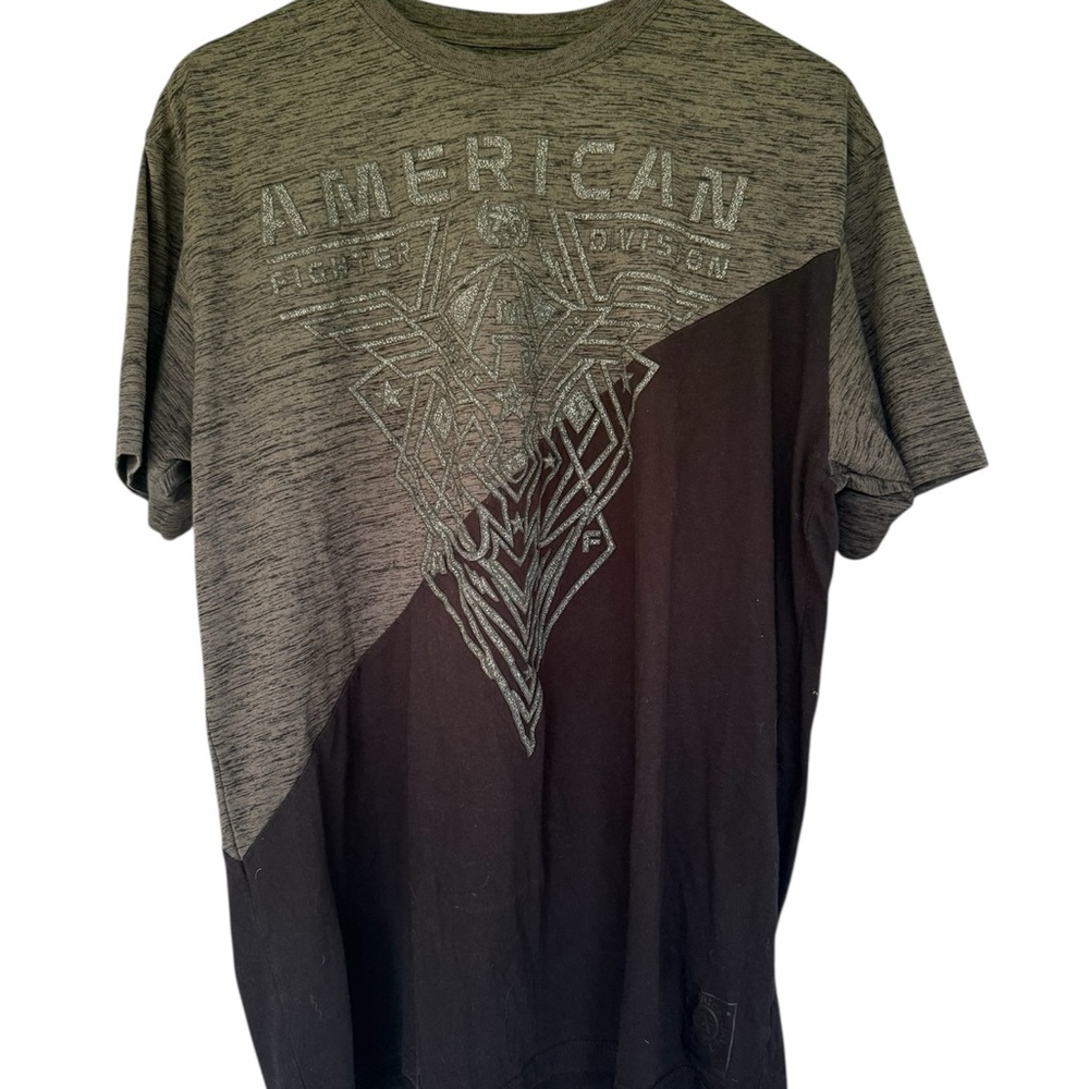 American Fighter Gray and Black Short Sleeve Tee XXL